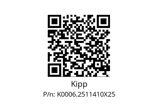   Kipp K0006.2511410X25