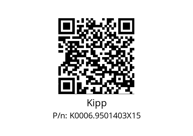   Kipp K0006.9501403X15