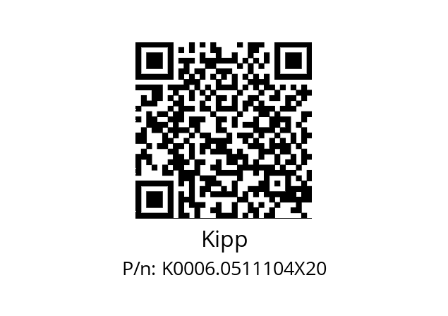   Kipp K0006.0511104X20