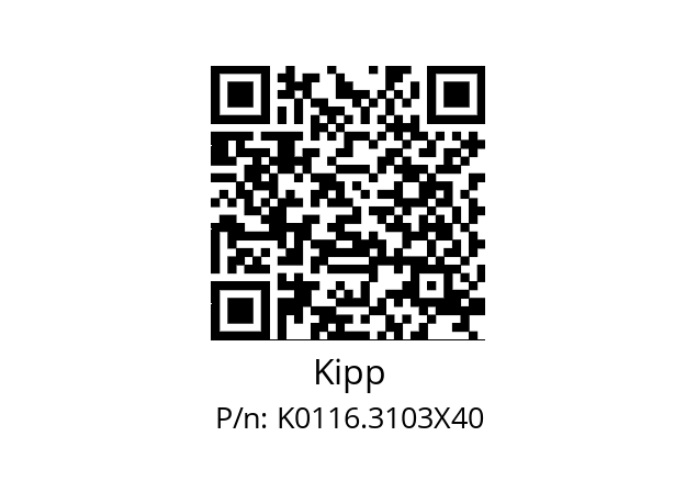   Kipp K0116.3103X40