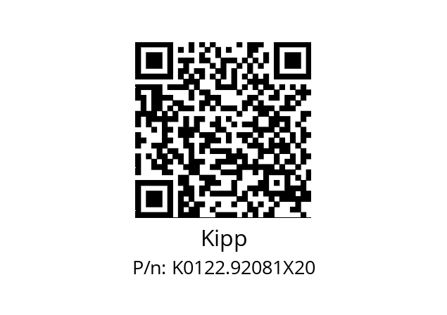   Kipp K0122.92081X20