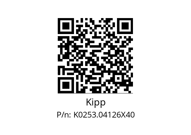   Kipp K0253.04126X40