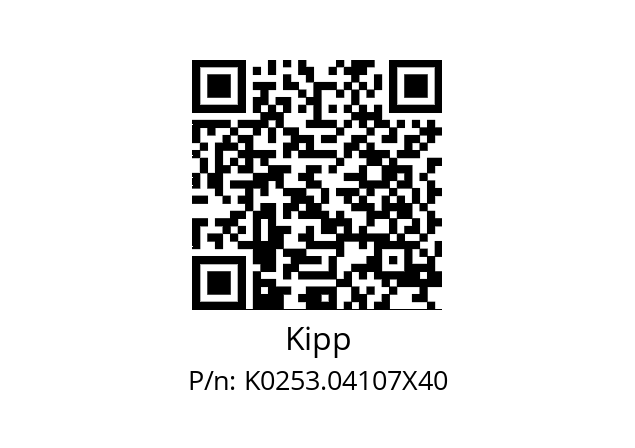   Kipp K0253.04107X40