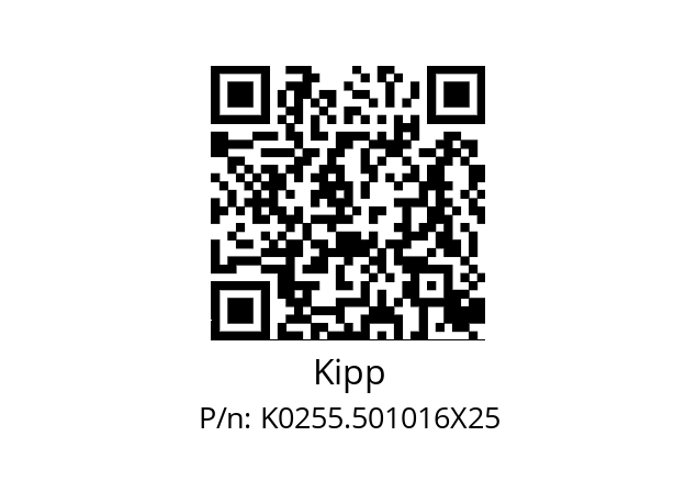   Kipp K0255.501016X25