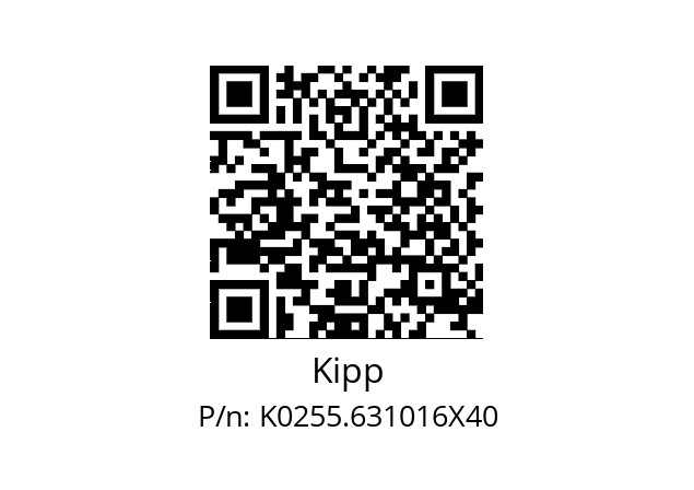   Kipp K0255.631016X40