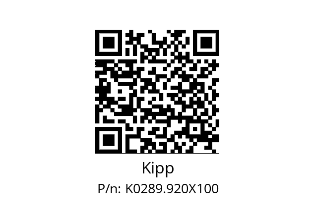   Kipp K0289.920X100