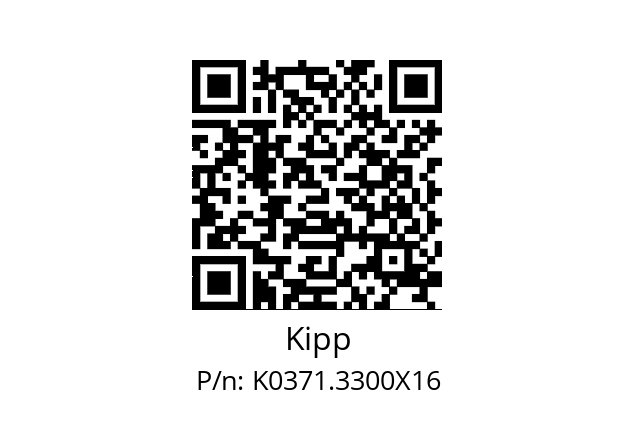   Kipp K0371.3300X16