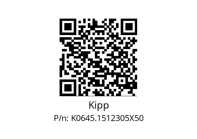   Kipp K0645.1512305X50