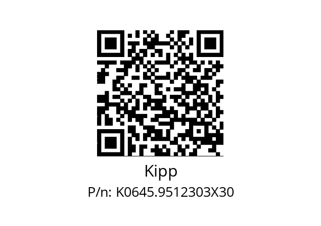   Kipp K0645.9512303X30