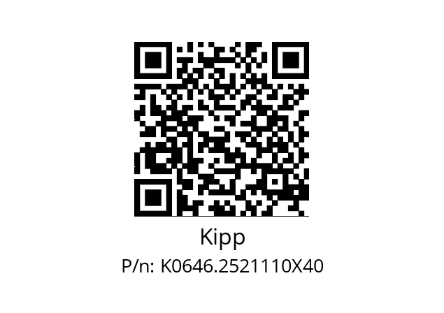   Kipp K0646.2521110X40