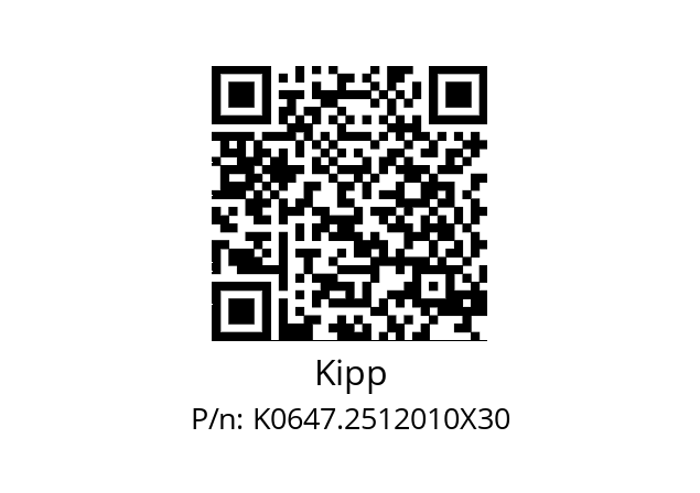   Kipp K0647.2512010X30