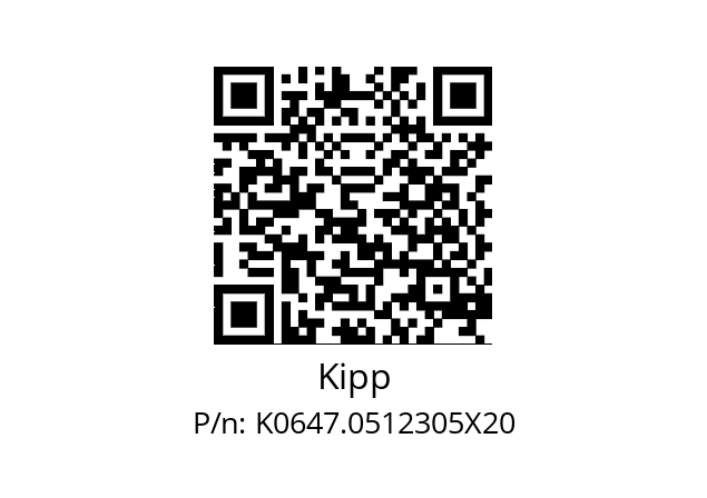   Kipp K0647.0512305X20