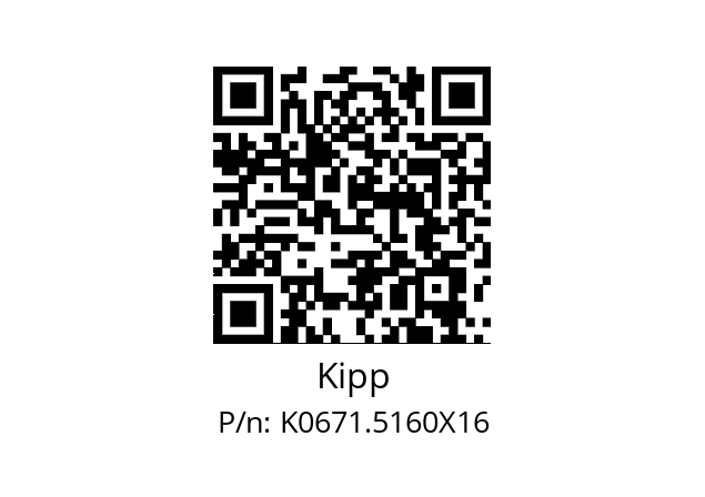   Kipp K0671.5160X16