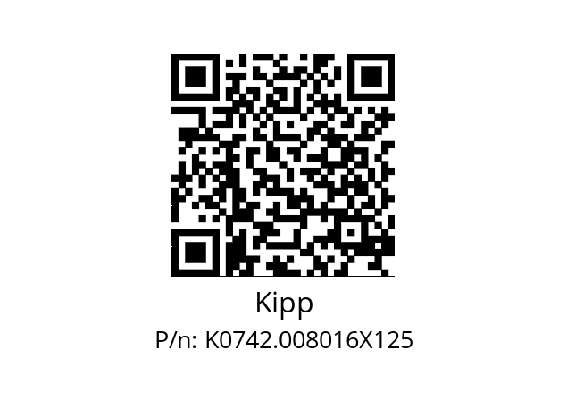   Kipp K0742.008016X125