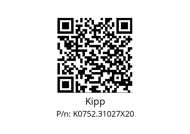   Kipp K0752.31027X20