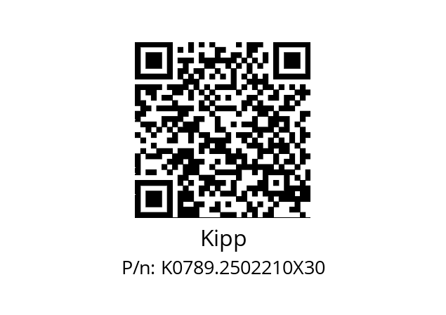   Kipp K0789.2502210X30