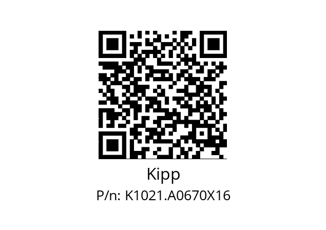   Kipp K1021.A0670X16