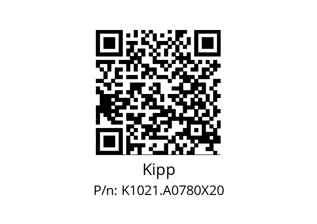   Kipp K1021.A0780X20