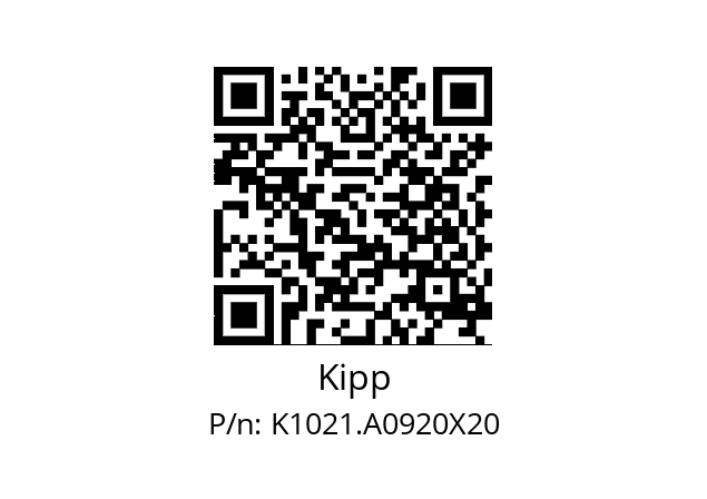   Kipp K1021.A0920X20