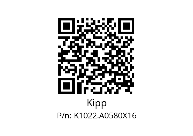   Kipp K1022.A0580X16