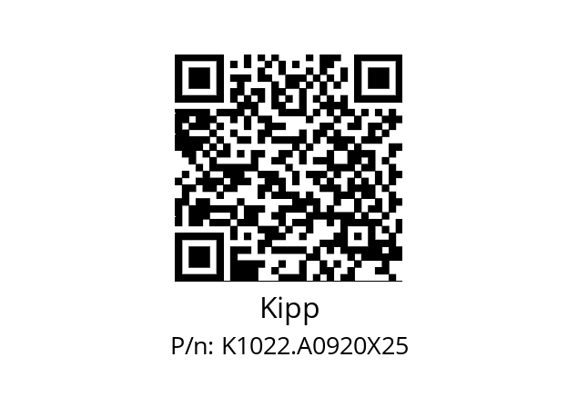   Kipp K1022.A0920X25