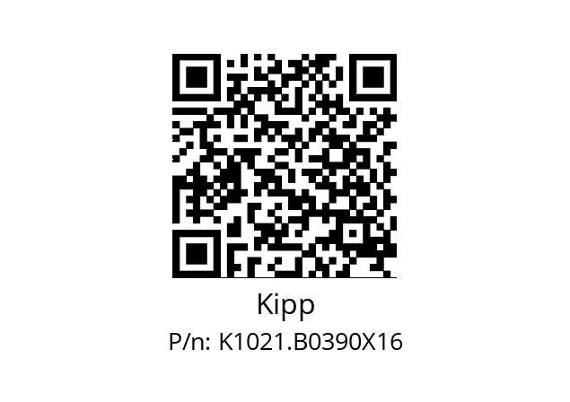   Kipp K1021.B0390X16