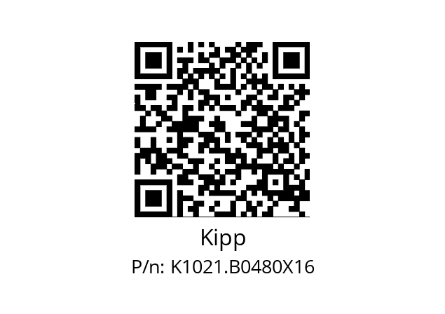   Kipp K1021.B0480X16