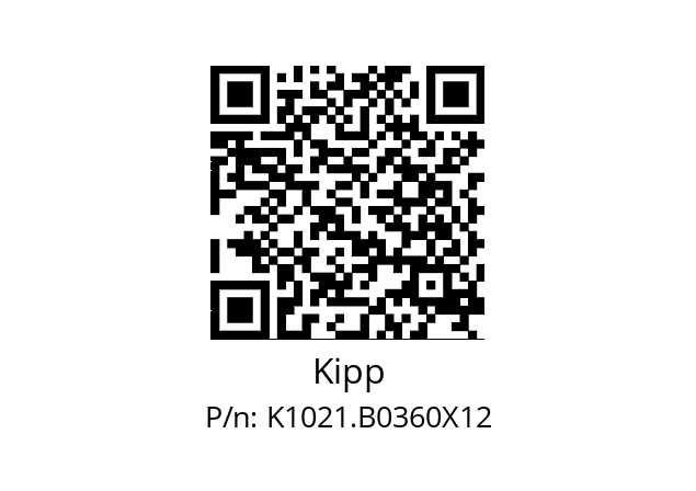   Kipp K1021.B0360X12