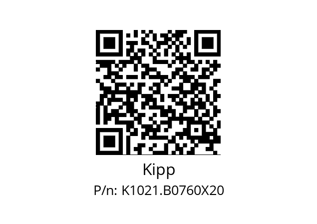   Kipp K1021.B0760X20