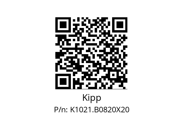   Kipp K1021.B0820X20