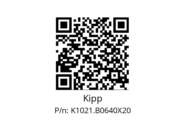   Kipp K1021.B0640X20