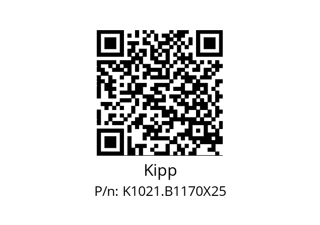   Kipp K1021.B1170X25