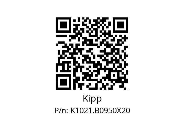   Kipp K1021.B0950X20