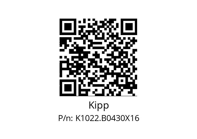   Kipp K1022.B0430X16