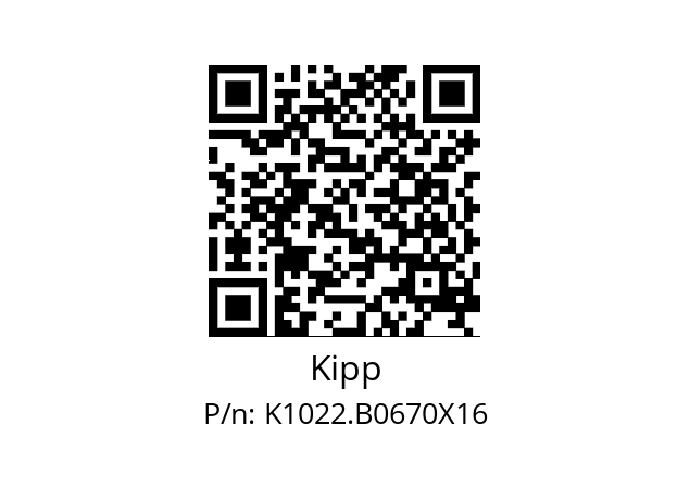   Kipp K1022.B0670X16