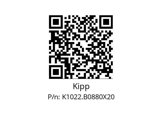   Kipp K1022.B0880X20