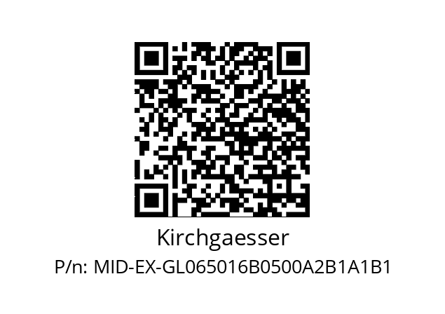   Kirchgaesser MID-EX-GL065016B0500A2B1A1B1