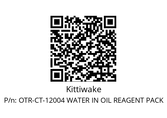   Kittiwake OTR-CT-12004 WATER IN OIL REAGENT PACK