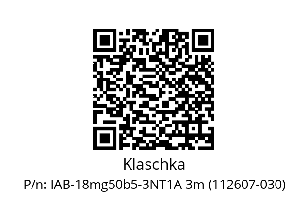   Klaschka IAB-18mg50b5-3NT1A 3m (112607-030)