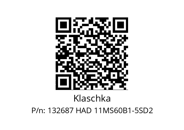   Klaschka 132687 HAD 11MS60B1-5SD2