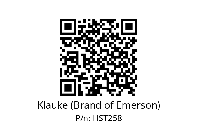   Klauke (Brand of Emerson) HST258