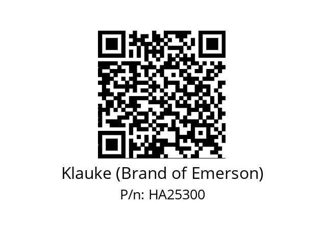   Klauke (Brand of Emerson) HA25300