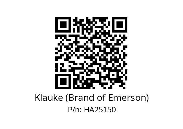   Klauke (Brand of Emerson) HA25150