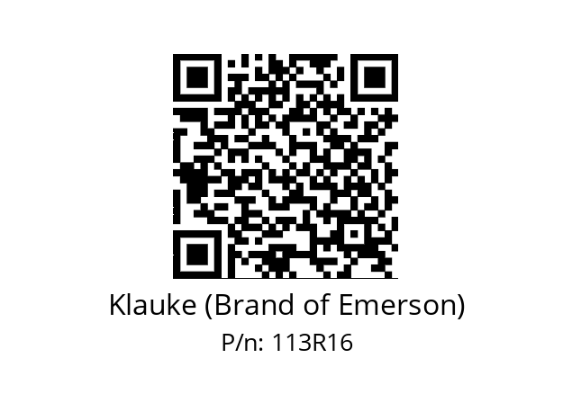   Klauke (Brand of Emerson) 113R16