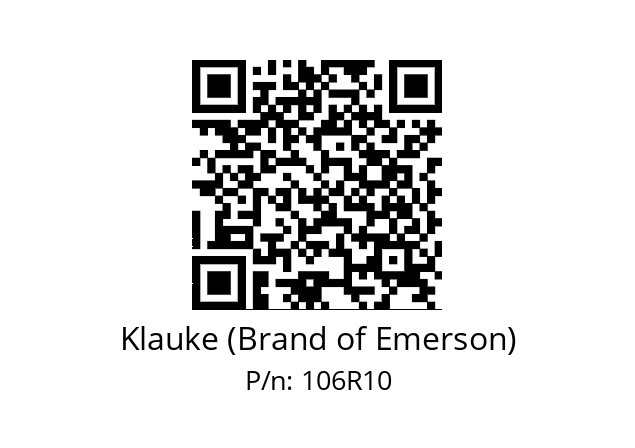   Klauke (Brand of Emerson) 106R10