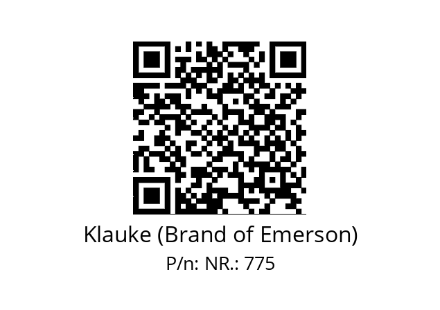   Klauke (Brand of Emerson) NR.: 775