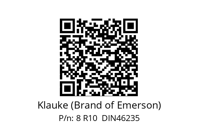   Klauke (Brand of Emerson) 8 R10  DIN46235