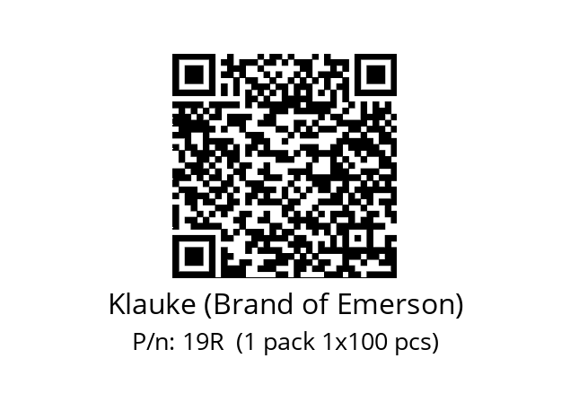   Klauke (Brand of Emerson) 19R  (1 pack 1x100 pcs)