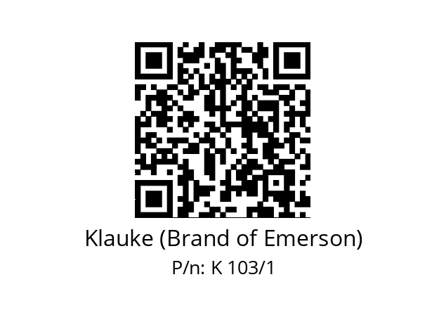   Klauke (Brand of Emerson) K 103/1