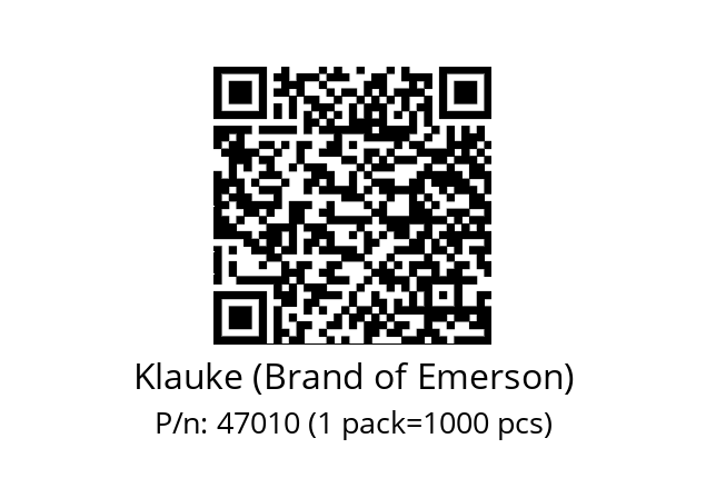   Klauke (Brand of Emerson) 47010 (1 pack=1000 pcs)